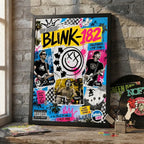 Cuadro Blink-182 Pop Punk Rock Since 1992 Arte Vintage Marco Negro