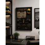 Cuadro Senna Formula 1 Lotus 97t Ano 1985 Specs Efecto 3d Marco Negro