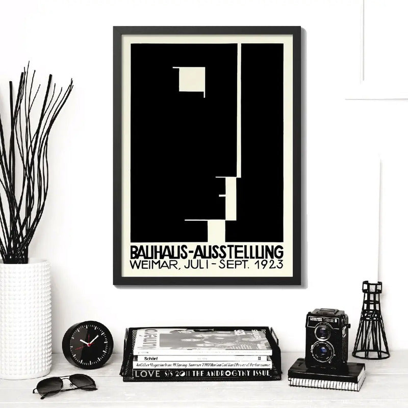 Cuadro Bauhaus Exposición Arte Exhibition Monocromatico Bauhaus 22 Monocromatico Marco Negro