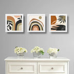 Set 3 Cuadros Boho Chic Hojas Flor Arte Decoracion
