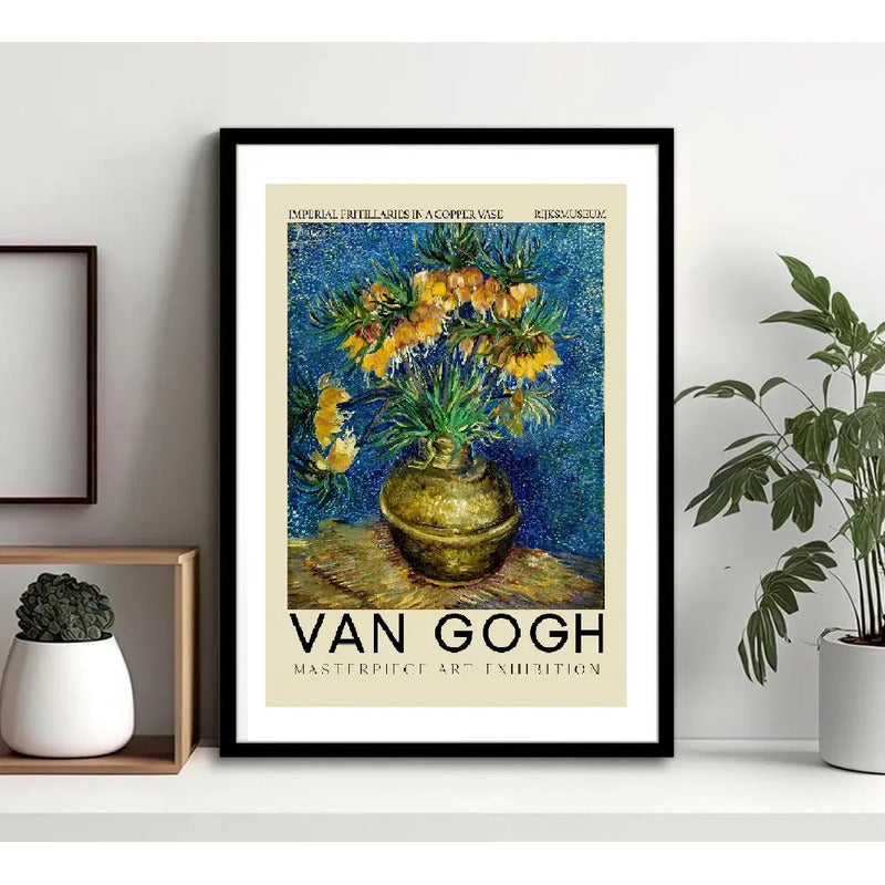 Cuadro Van Gogh Arte Exposición Obras Pintor Decoracion Van Gogh Imperial Flower Vase Negro
