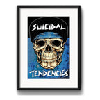 Cuadro Suicidal Tendencies Hardcore Punk Calavera C Paspartú Marco Negro