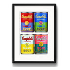 Cuadro Andy Warhol Pop Art Campbells Decoracion Con Paspartu Marco Negro