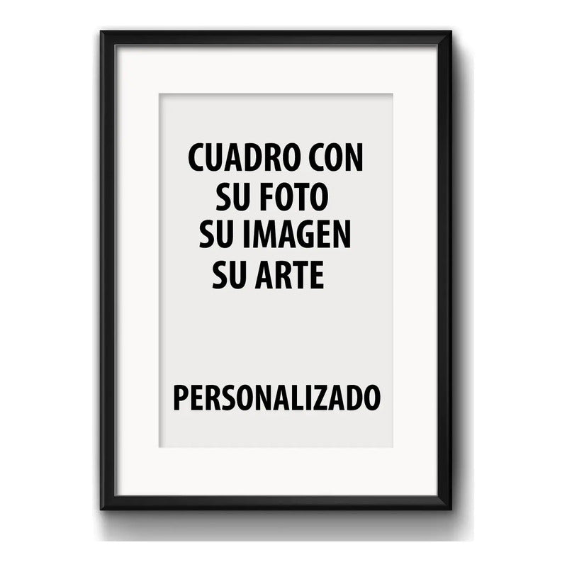 Cuadro Personalizado Con Su Foto Imagen Arte Con Paspartu Marco Negro