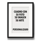 Cuadro Personalizado Con Su Foto Imagen Arte Con Paspartu Marco Negro
