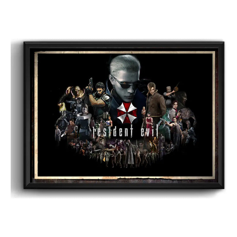 Cuadro Resident Evil Game Playstation Juego Decoracion Geek