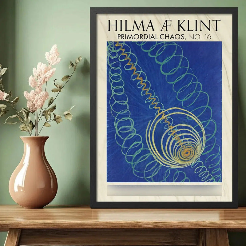 Cuadro Dormitorio Living Hilma Klint Caos Primordial Museo Marco Negro