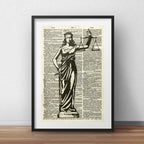 Cuadro Abogado Justicia Juez Escribano Derecho Arte Paspartú