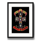 Cuadro Guns N Roses Rock Appetite Destruction Con Paspartú Marco Negro