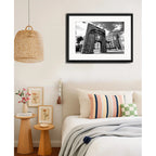 Cuadro Montevideo Foto Blanco Negro Br1 53x43cm Con Paspartú Puerta De La Ciudadela Con Marco Negro