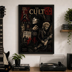Cuadro The Cult Rock Gótico Album Sonic Temple Arte Vintage Marco Negro
