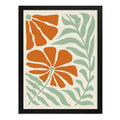 Cuadro Boho Botanico Flores Plantas Abstracto Tonos Nude Flores Boho 2 Negro