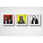 Set 3 Cuadros Perro El Padrino Pulp Fiction Taxi Driver Cine