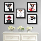 Set 5 Cuadros Perro Lifestyle Cinema Spa Mascota Pet Decora