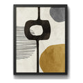 Cuadro Dormitorio Living Boho Arte Abstracto Tonos Terrosos Marco Negro