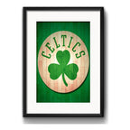 Cuadro Boston Celtics Basket Nba Baloncesto Con Paspartu Marco Negro
