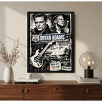 Cuadro Bryan Adams Summer Of 69 Tour Musicas Arte Rock Marco Negro