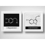 Set 2 Cuadros Formula Quimica Dopamina Serotonina Decoracion