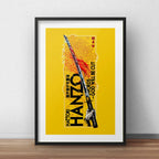 Cuadro Hattori Hanzo Katana Kill Bill Pelicula Con Paspartú Marco Negro