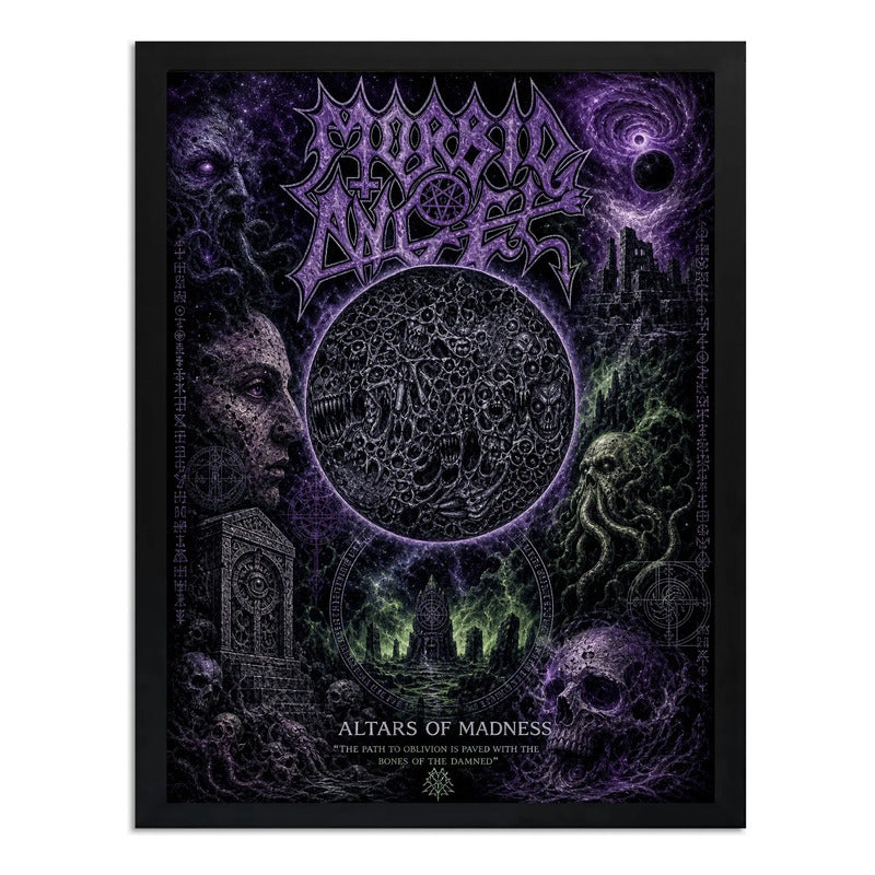 Cuadro Morbid Angel Altars Of Madnes Death Metal Rock Marco Negro