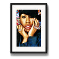 Cuadro Missy Elliott Hip Hop Rap Black Music Con Paspartú Marco Negro
