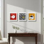 Set 3 Cuadros Cocina Pop Art Frases Cafe Comedor Decoracion