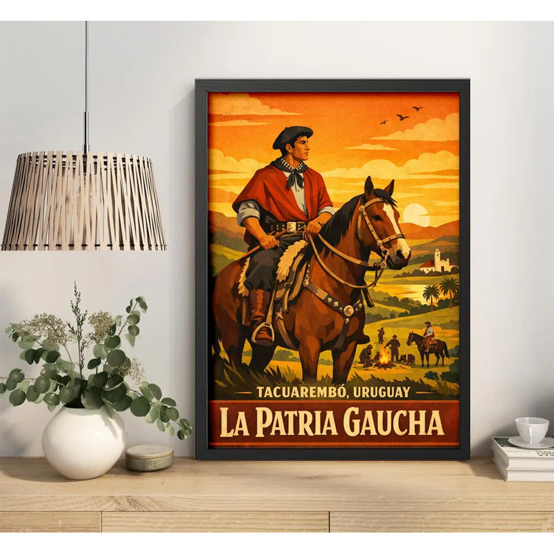 Cuadro Tacuarembó La Patria Gaucha Uruguay Arte Decoracion La Vida En El Campo Negro