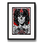 Cuadro Jim Morrison Tattoo The Doors Decoracion Con Paspartú Marco Negro