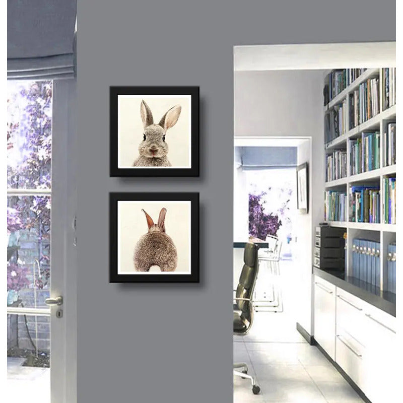 Set 2 Cuadros Conejo Pet Animal Arte Decoracion