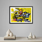 Cuadro Basquiat Arte Urbano Callejera Graffitis Street Art Basquiat Jazz And Revolt Con Marco Negro