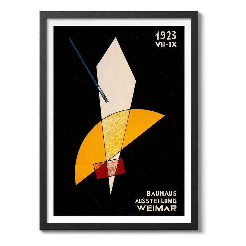 Cuadro Bauhaus Exposición Arte Exhibition Art Poster Afiche Bauhaus 20 Marco Negro