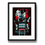 Cuadro Bates Motel Serie Tv Psicosis Art Decoracion Paspartú Marco Negro