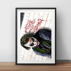 Cuadro Guason Joker Frases Heath Ledger Brs2 Con Paspartú Marco Negro