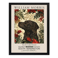Cuadro Perro Botanico Invierno William Morris Art & Craft 7 Marco Negro
