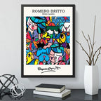 Cuadro Romero Britto Pop Art El Jardin Britto Garden Living Marco Negro