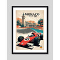 Cuadro Monaco Pista De Carrera Autodromo Formula 1 Vintage Monaco Gran Premio 1998 Con Marco Negro