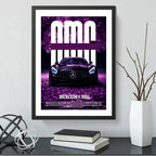 Cuadro Mercedes-benz Amg Gt Auto Modelo Decoracion Marco Negro
