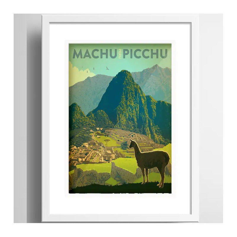 Cuadro Machu Picchu Peru Ciudad Arte Decoracion Con Paspartú