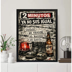 Cuadro 2 Minutos Ya No Sos Igual Letra Arte Punk Rock Musica Marco Negro