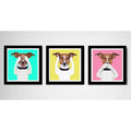 Set 3 Cuadros Perro Pop Art Colores Jack Russell Terrier Pet