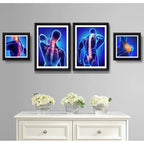 Set 4 Cuadros Ortopedia Rayos X Cuerpo Humano Clinica Medica