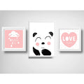 Set 3 Cuadros Dream Big Frase Luna Star Dormitorio Infantil