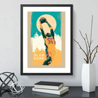 Cuadro Kobe Bryant Slam Dunk Lakers Basket Baloncesto Arte Marco Negro