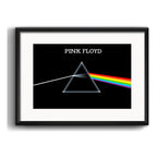 Cuadro Pink Floyd Rock Musica Decoracion Con Paspartú Marco Negro