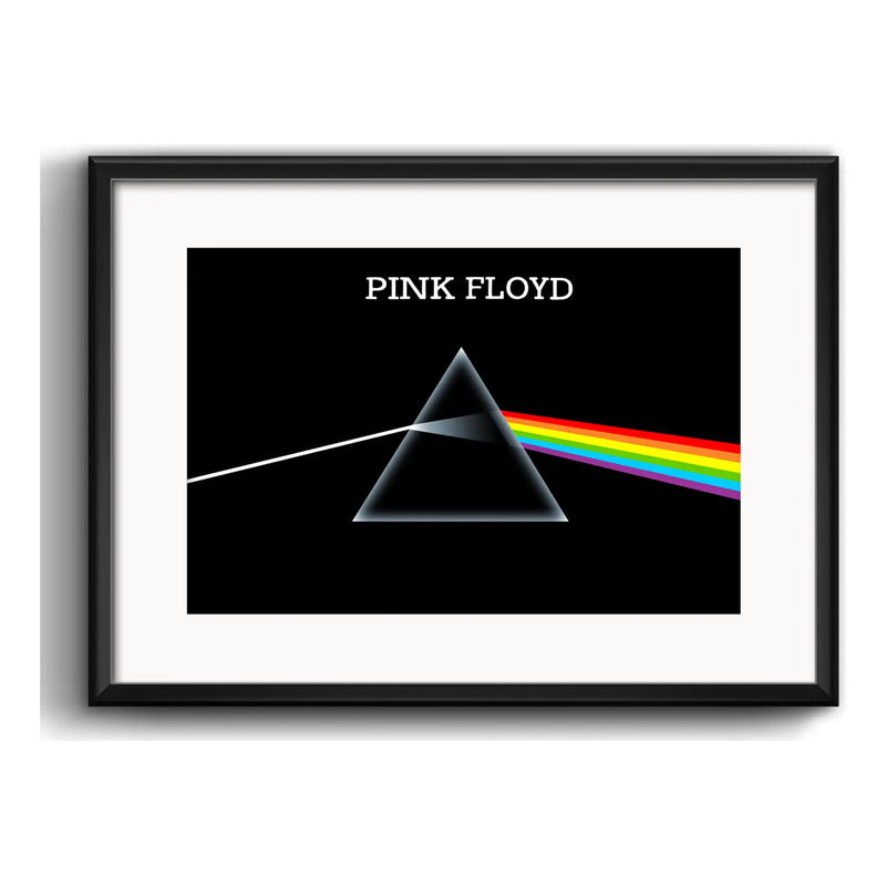 Cuadro Pink Floyd Rock Musica Decoracion Con Paspartú Marco Negro