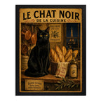 Cuadro Gato Negro Paris Cocina Le Chat Noir Cuisine Panes Marco Negro