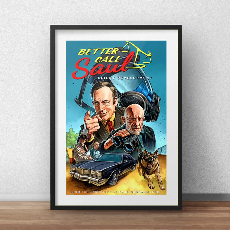 Cuadro Better Call Saul Serie Breaking Bad Arte Con Paspartú Marco Negro
