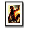 Cuadro The Flash Serie Super Heroe Comics Brs2 Con Paspartú Marco Negro