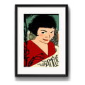 Cuadro Amélie Poulain Pelicula Cine Decoracion Con Paspartú Marco Negro