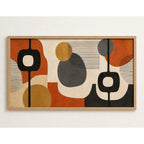Cuadro Dormitorio Living Boho Abstract Tonos Terrosos Grande Abstracto Boho Marrón Claro